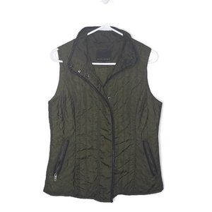 Banana Republic | Women's Army Green Quilted Puffer Vest Small